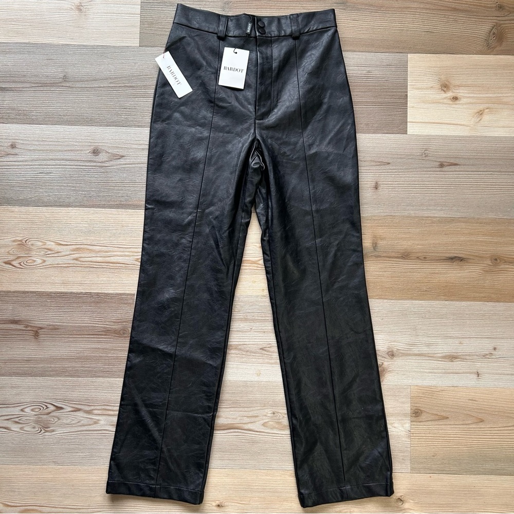 Bardot Polly Vegan Leather Pant in Black - Picture 3 of 10